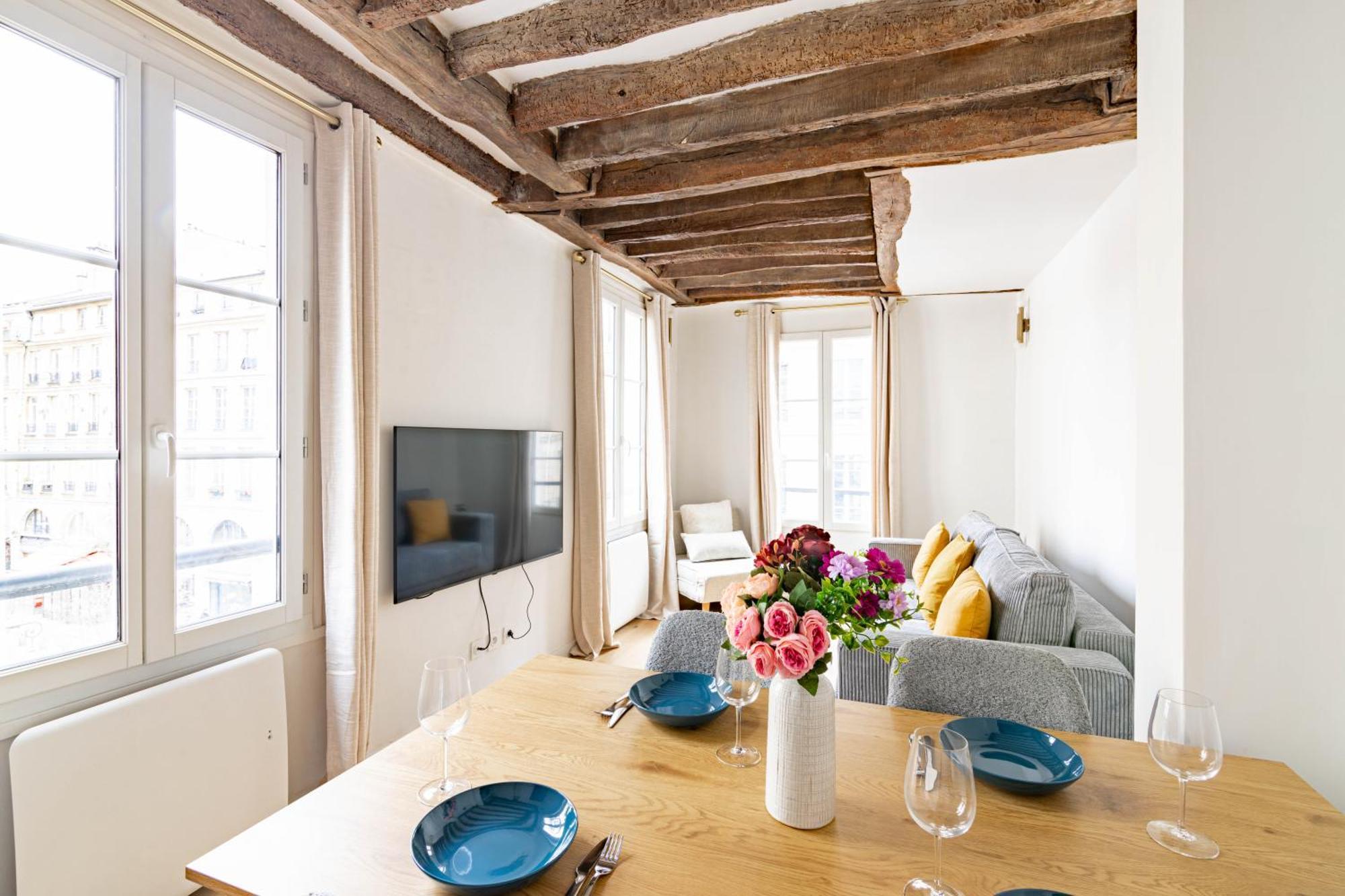 Appartement Quartier Fontaine Chatelet Les Halles Free Netflix Paris Exterior foto