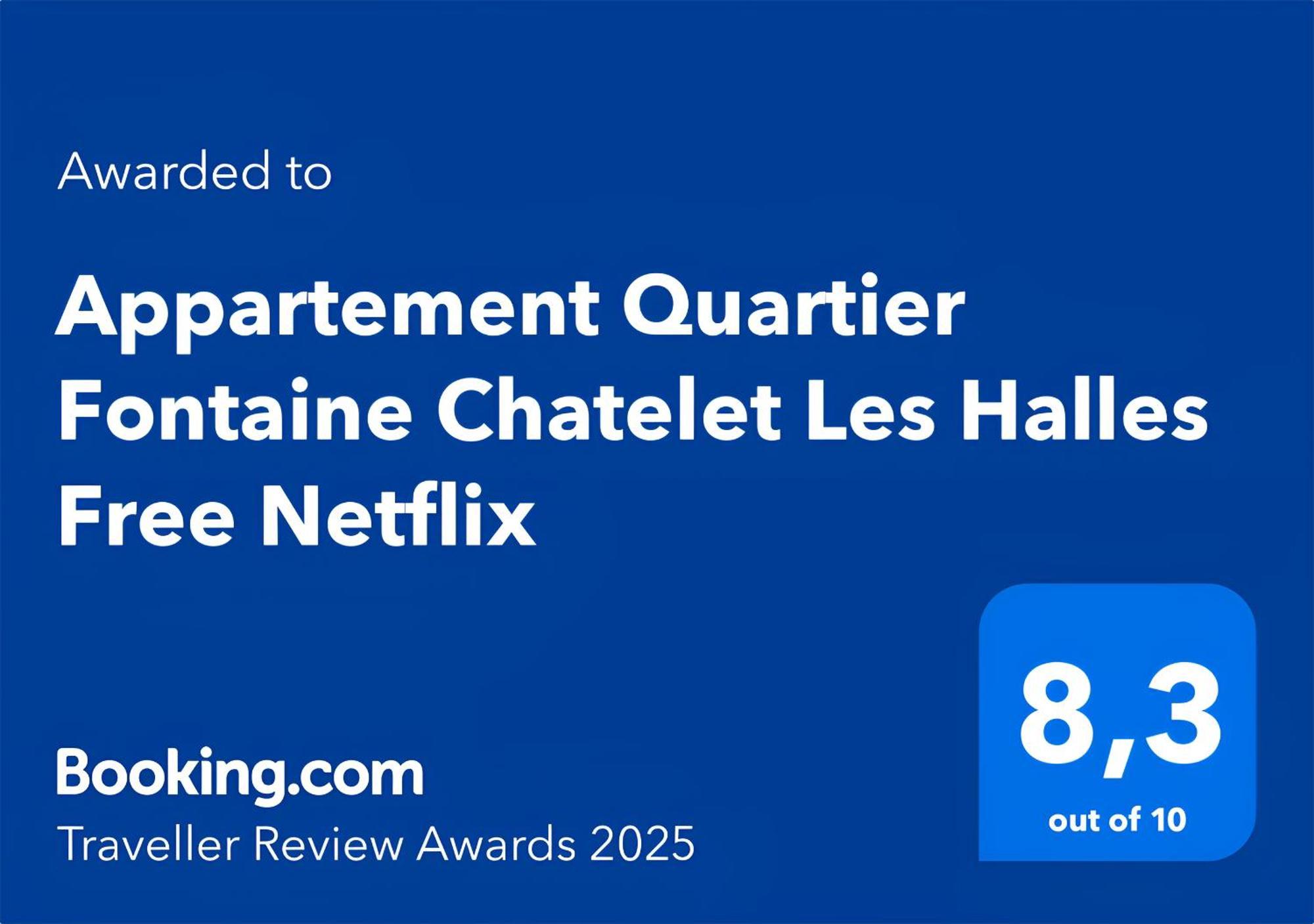 Appartement Quartier Fontaine Chatelet Les Halles Free Netflix Paris Exterior foto